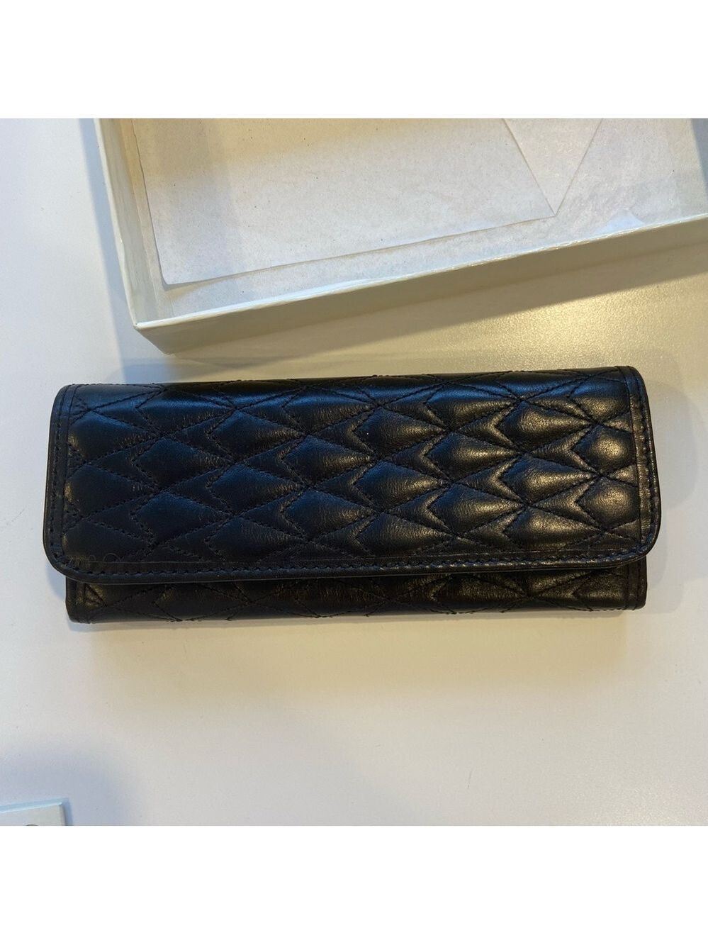 Vintage Valentino Orlandi genuine leather key and card older wallet black gold - Picture 5 of 10